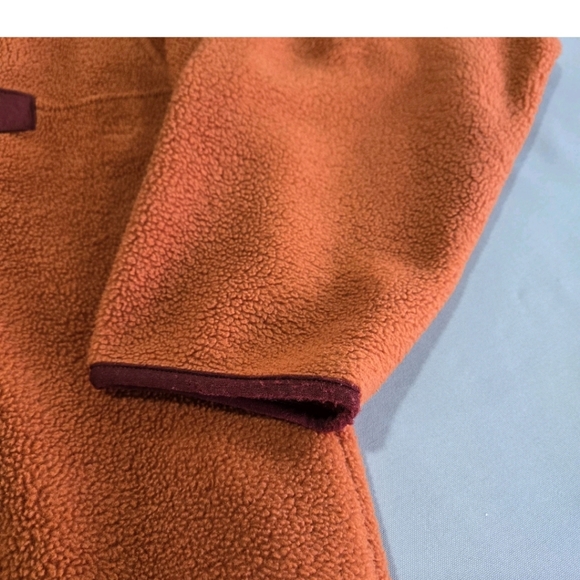 XL PATAGONIA SYNCHILLA Snap T Pullover Orange Fleece Mens XLARGE 1998 Vintage